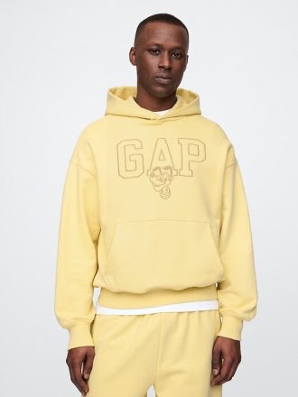 Gap × Disney Sudadera con capucha extragrande con logotipo para adultos