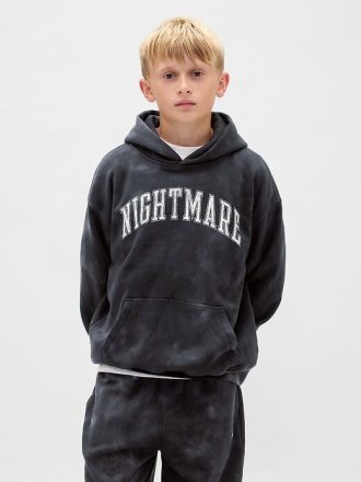 Gap × Disney Tim Burton’s Pesadilla antes de Navidad Sudadera con capucha gráfica vintage suave para niños