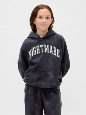 Gap × Disney Tim Burton’s Pesadilla antes de Navidad Sudadera con capucha gráfica vintage suave para niños