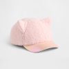 Gorra de béisbol con diseño de gato metalizado y sherpa para niños pequeños