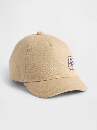 Gorra de béisbol de algodón orgánico con logotipo de oso para niños pequeños