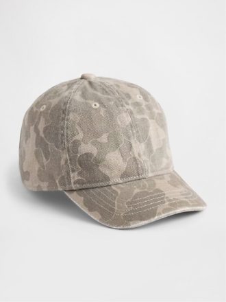 Gorra de béisbol de camuflaje de algodón orgánico para niños