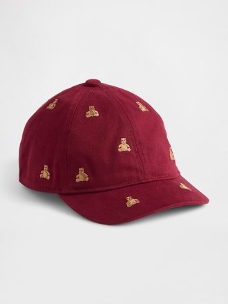 Gorra de béisbol de oso de algodón orgánico para niños pequeños