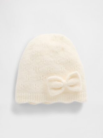 Gorro de punto con lazo para bebés y niños pequeños