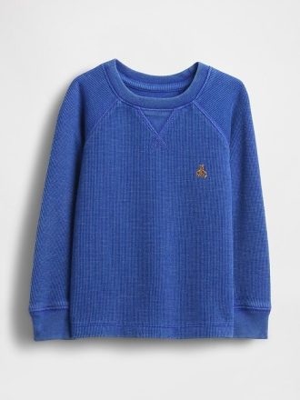 Jersey de cuello redondo texturizado para bebés y niños pequeños