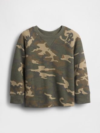 Jersey de cuello redondo texturizado para bebés y niños pequeños