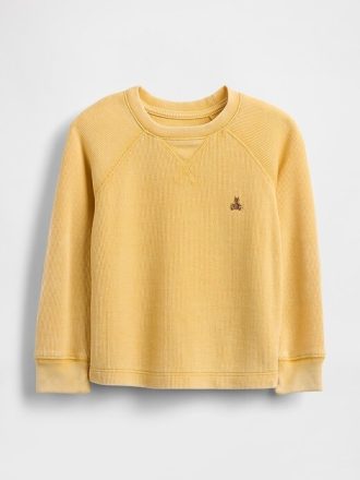 Jersey de cuello redondo texturizado para bebés y niños pequeños