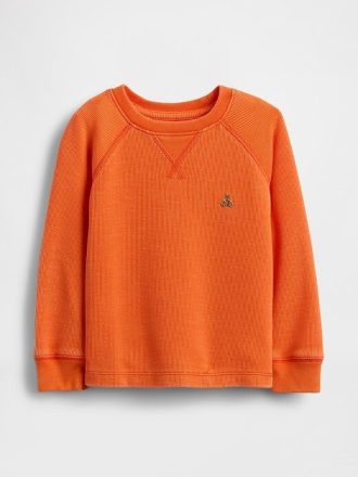 Jersey de cuello redondo texturizado para bebés y niños pequeños
