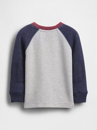 Jersey de cuello redondo texturizado para bebés y niños pequeños