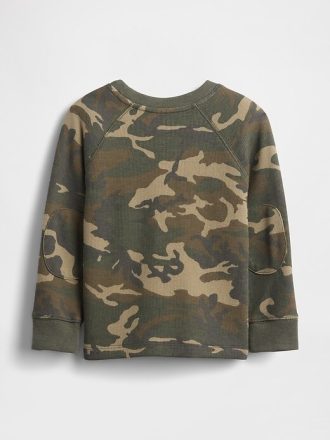 Jersey de cuello redondo texturizado para bebés y niños pequeños