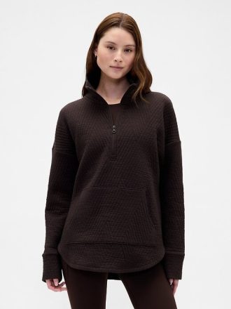 Jersey de jacquard acolchado con media cremallera GapFit