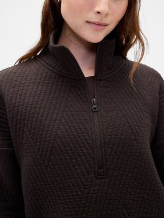 Jersey de jacquard acolchado con media cremallera GapFit