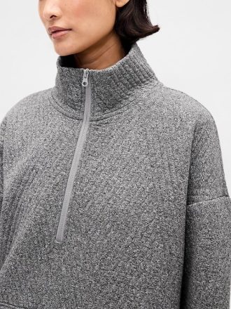 Jersey de jacquard acolchado con media cremallera GapFit
