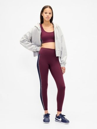 Leggings de rayas de tiro alto y largo completo GapFit
