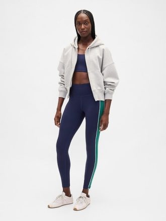 Leggings de rayas de tiro alto y largo completo GapFit