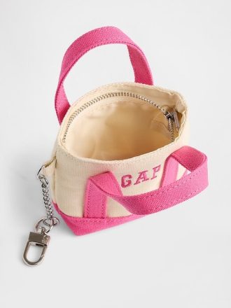 Llavero con dije de bolso con logotipo