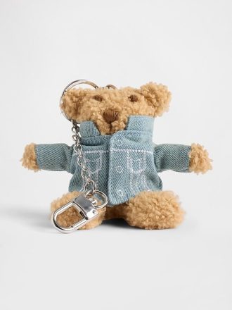 Llavero con dije de chaqueta vaquera de oso Brannan