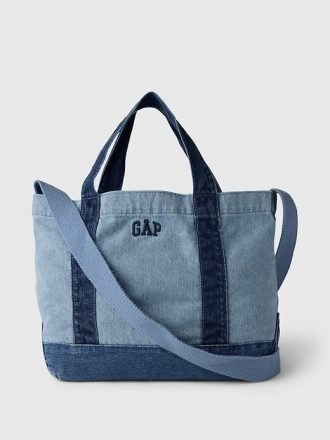 Mini bolso tote con correa vaquera y logotipo de Gap Mini bolso tote con correa vaquera y logotipo de Gap