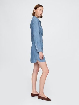 Minivestido camisero vaquero estilo western