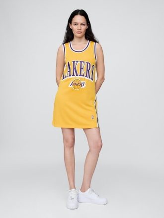 Minivestido de jersey reciclado de Los Ángeles Lakers de la NBA