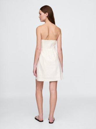 Minivestido de mezcla de lino