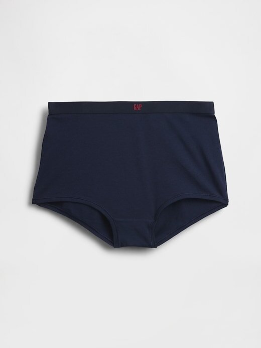 Pantalón corto de tiro alto de algodón orgánico elástico Pantalón corto de tiro alto de algodón orgánico elástico