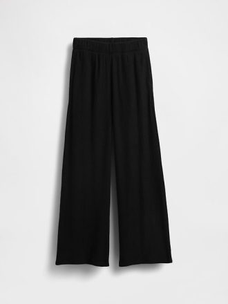 Pantalones anchos de canalé suave para niños
