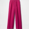 Pantalones anchos fáciles de hacer de gasa arrugada para niños Pantalones anchos fáciles de hacer de gasa arrugada para niños