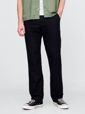 Pantalones caqui de lino y algodón
