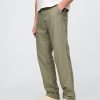 Pantalones caqui de lino y algodón Pantalones caqui de lino y algodón