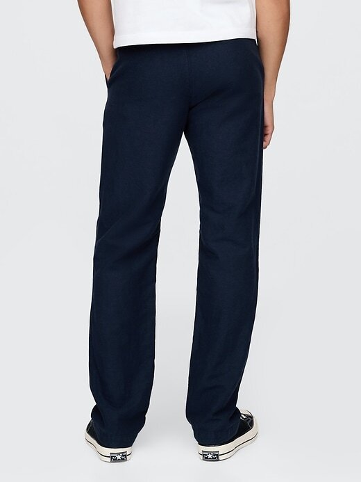 Pantalones caqui de lino y algodón Pantalones caqui de lino y algodón