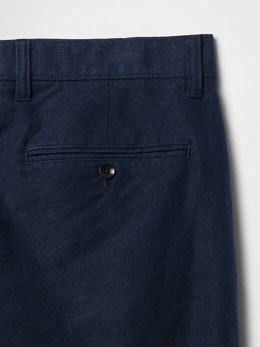 Pantalones caqui de lino y algodón Pantalones caqui de lino y algodón