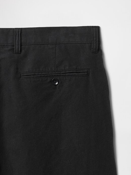Pantalones caqui de lino y algodón Pantalones caqui de lino y algodón