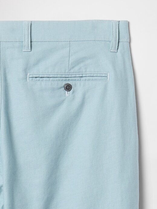 Pantalones caqui de lino y algodón Pantalones caqui de lino y algodón
