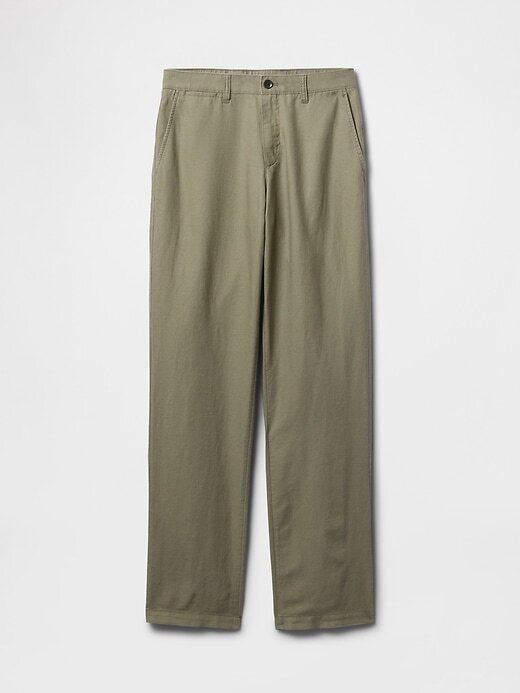Pantalones caqui de lino y algodón Pantalones caqui de lino y algodón
