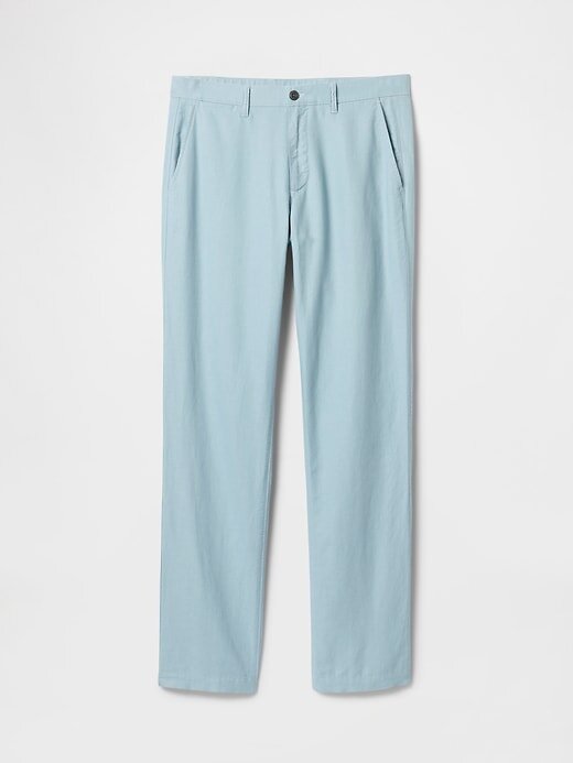 Pantalones caqui de lino y algodón Pantalones caqui de lino y algodón