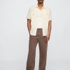 Pantalones caqui holgados plisados de lino y algodón de los años 90 Pantalones caqui holgados plisados de lino y algodón de los años 90