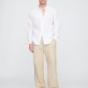 Pantalones caqui holgados plisados de lino y algodón de los años 90 Pantalones caqui holgados plisados de lino y algodón de los años 90