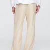 Pantalones caqui holgados plisados de lino y algodón de los años 90 Pantalones caqui holgados plisados de lino y algodón de los años 90