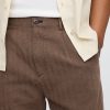 Pantalones caqui holgados plisados de lino y algodón de los años 90 Pantalones caqui holgados plisados de lino y algodón de los años 90