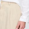Pantalones caqui holgados plisados de lino y algodón de los años 90 Pantalones caqui holgados plisados de lino y algodón de los años 90