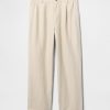 Pantalones caqui holgados plisados de lino y algodón de los años 90 Pantalones caqui holgados plisados de lino y algodón de los años 90