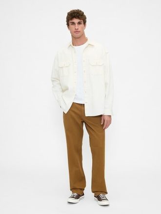Pantalones caqui rectos y relajados Pantalones caqui rectos y relajados