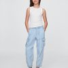 Pantalones cargo de paracaídas de mezclilla para niños