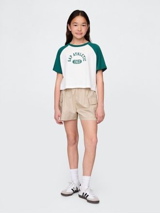 Pantalones cortos cargo fáciles de popelina para niños Pantalones cortos cargo fáciles de popelina para niños