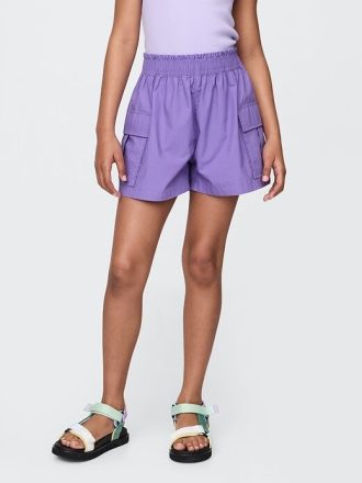 Pantalones cortos cargo fáciles de popelina para niños Pantalones cortos cargo fáciles de popelina para niños