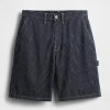 Pantalones cortos de carpintero holgados de mezclilla a rayas de los años 90 Pantalones cortos de carpintero holgados de mezclilla a rayas de los años 90