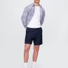 Pantalones cortos de lino y algodón de 8″ Pantalones cortos de lino y algodón de 8″