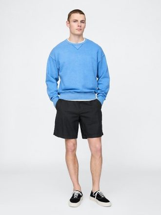 Pantalones cortos de lino y algodón de 8″