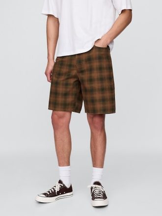 Pantalones cortos de lona a cuadros